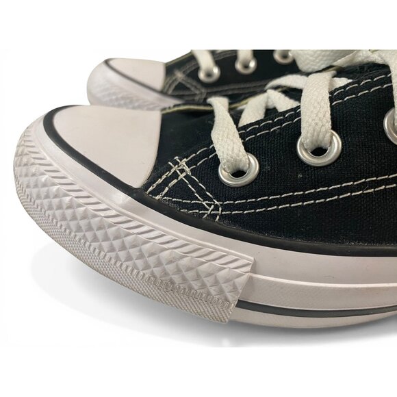 Converse All Star Low Black White Sneakers Mens 4 Womens 6 Chuck Taylor Shoes - Picture 12 of 16